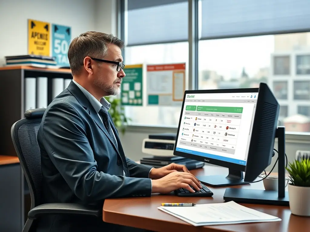 A school administrator allocating funds to different departments using the IcsCards One platform, showcasing the efficiency and flexibility of the system.