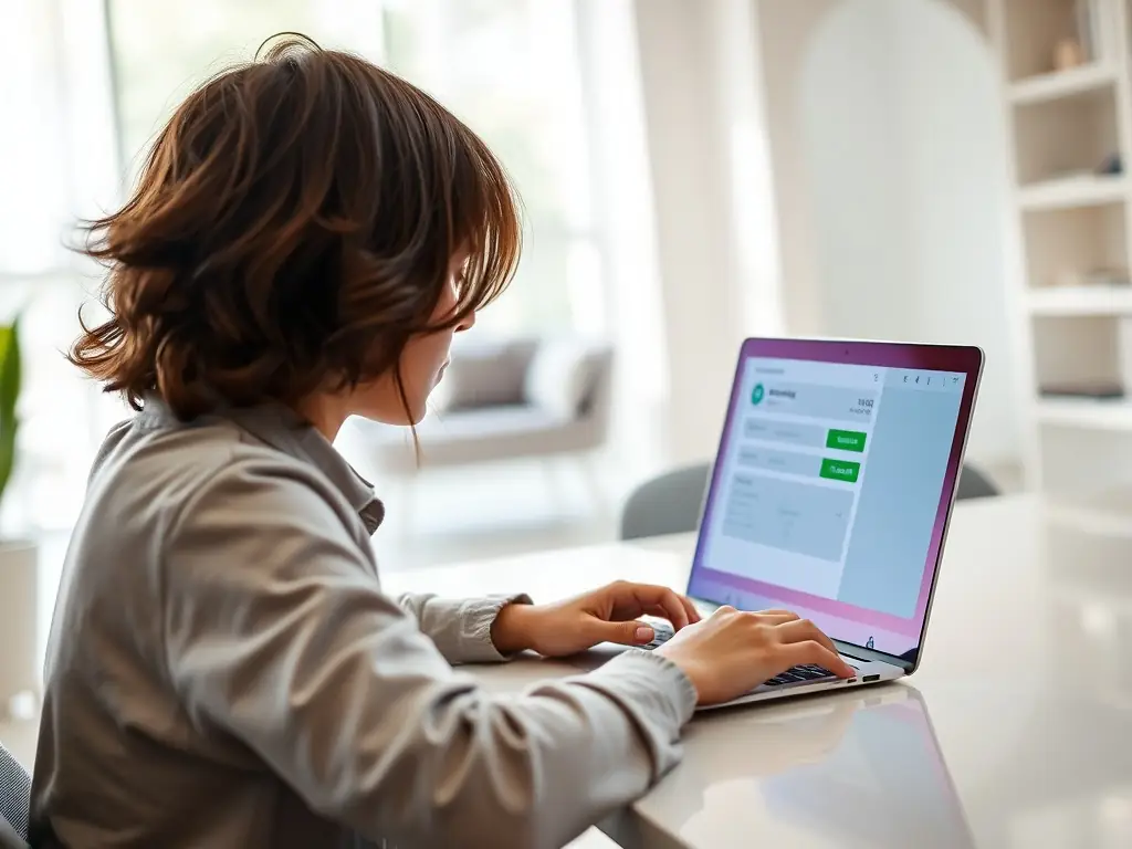 A student using an IcsCards One virtual card to purchase school supplies online, showcasing the convenience and ease of use for students.